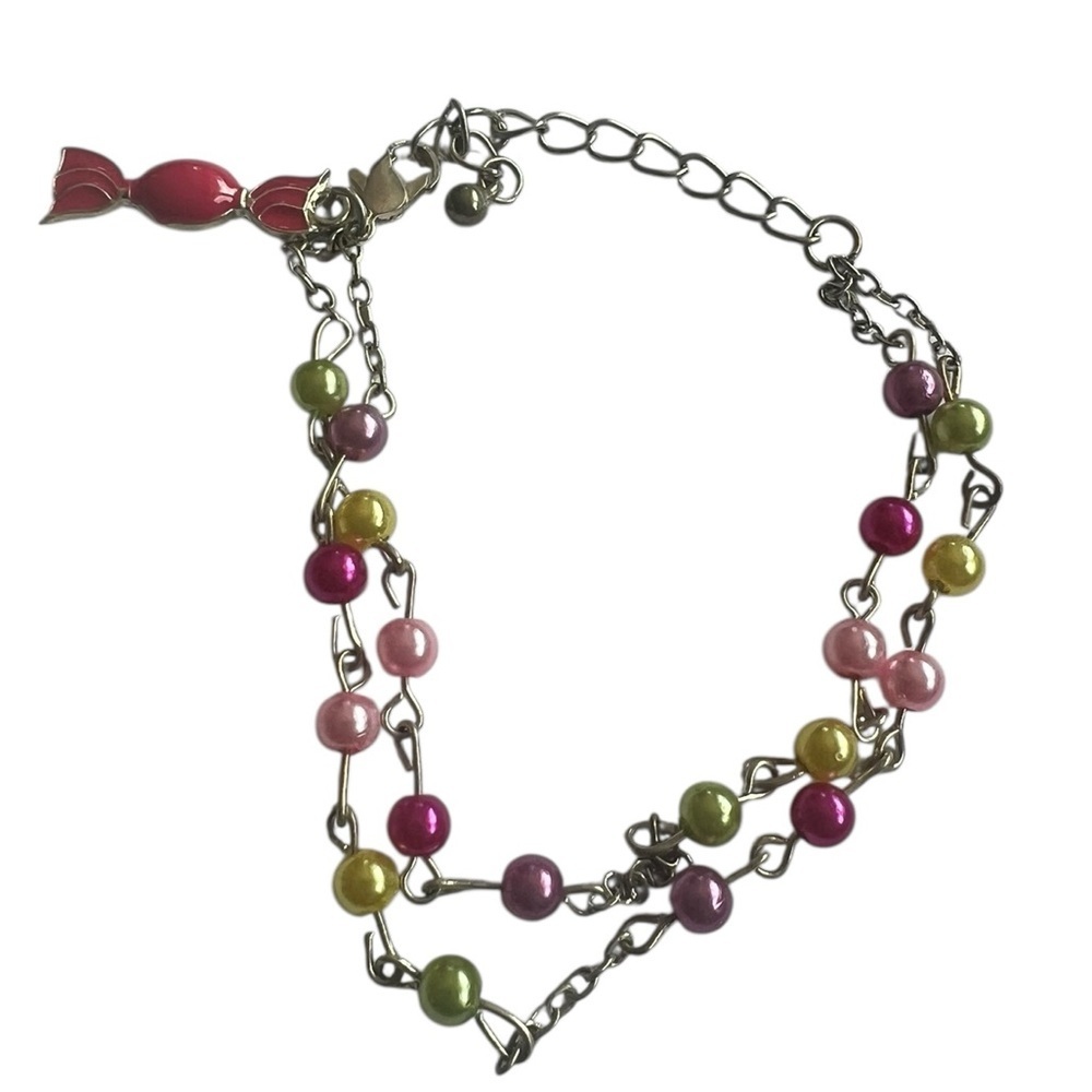 Beaded Multicolor Bracelet with Candy Charm